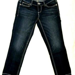 Seven 7 Women’s Cropped Ankle 5 Pocket Blue Jeans